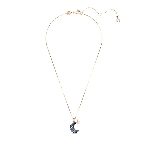 Swarovski Multicolored Moon Pendant in Rose Gold