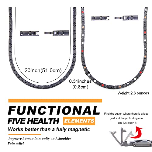 Titanium Magnetic Cross Necklace for Men