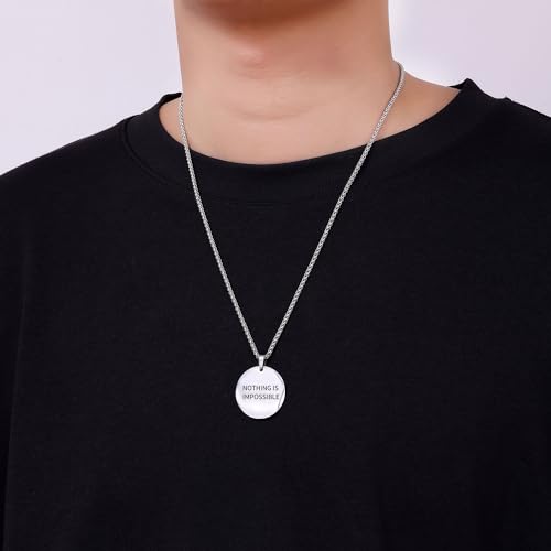 Silver Tone Wheat Chain Necklace for Men 28 Inch