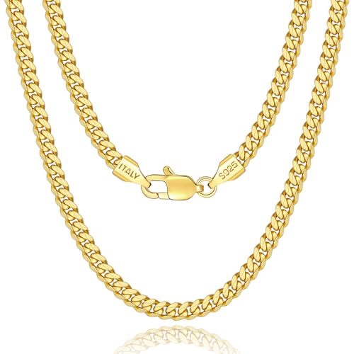 18K Gold Plated Cuban Link Chain Necklace 20