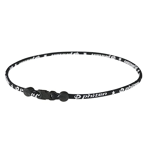Phiten Classic Titanium Sports Necklace - Black 22
