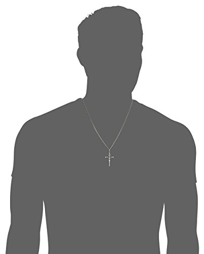 Men's Sterling Silver Crucifix Pendant Necklace