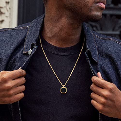 Black Onyx Pendant Necklace with 14k Gold Plating
