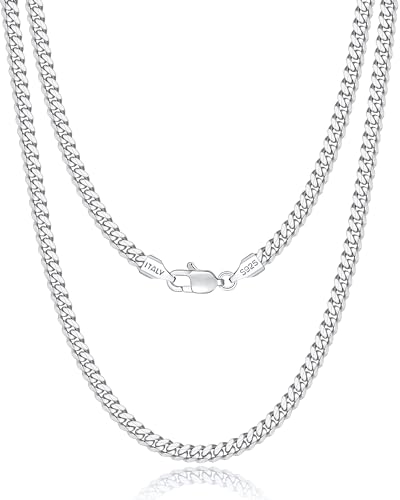 Italian 3.5mm Solid 925 Sterling Silver Chain