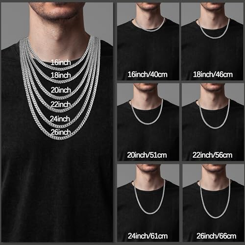 Italian 3.5mm Solid 925 Sterling Silver Chain