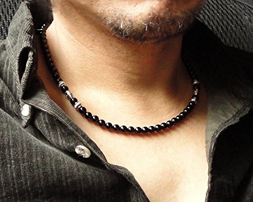Handcrafted Men's 19" Black Onyx Necklace