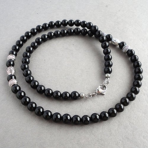 Handcrafted Men's 19" Black Onyx Necklace