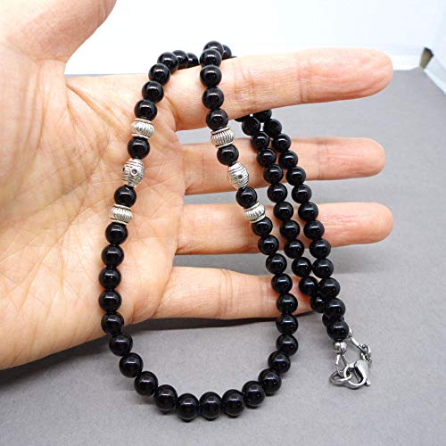 Handcrafted Men's 19" Black Onyx Necklace
