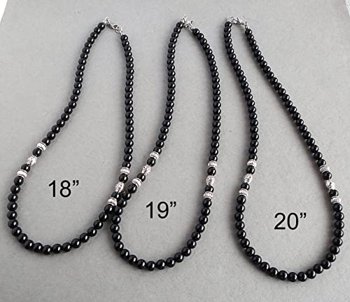 Handcrafted Men's 19" Black Onyx Necklace