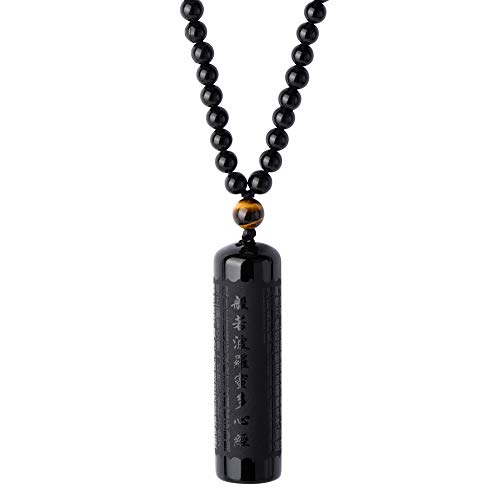 Black Obsidian & Tiger Eye Chakra Necklace