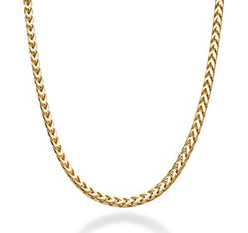 Italian 18K Gold Over Silver Franco Chain Necklace