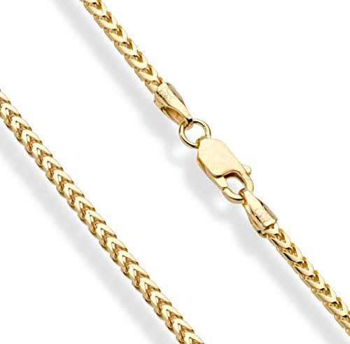 Italian 18K Gold Over Silver Franco Chain Necklace