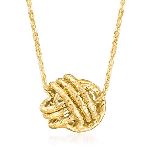 Italian 14kt Yellow Gold Love Knot Necklace