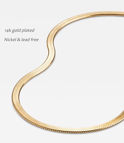 Gold Choker 14K Snake Chain Necklace Layering Jewelry
