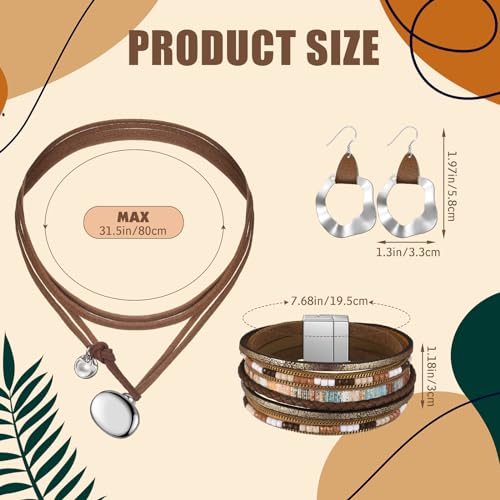 Inbagi 3pc Western Boho Jewelry Set for Women