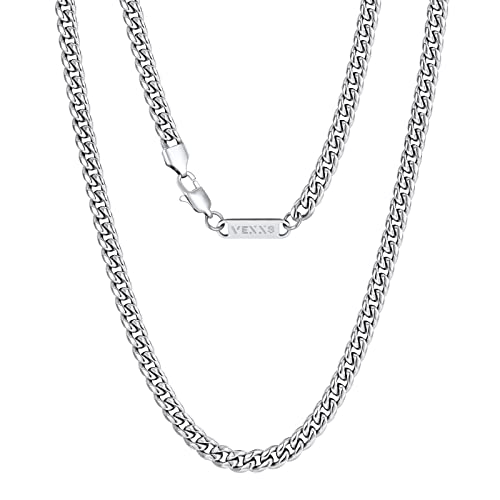 VEXXS Men's 18K Gold Plated Cuban Link Necklace