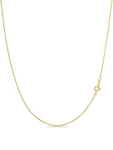 18K Gold Plated 1mm Box Chain Necklace