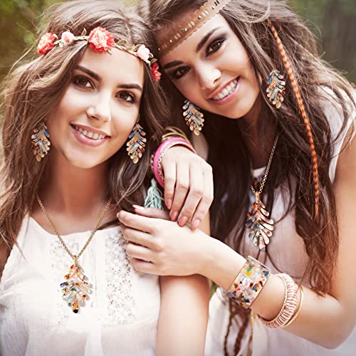 Kenning 4-Piece Acrylic Jewelry Set: Earrings, Necklace, Bracelet