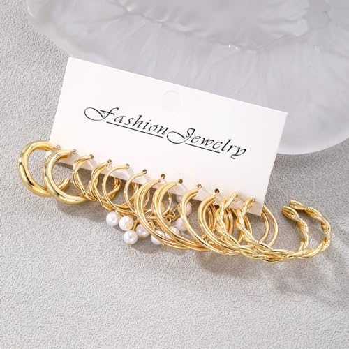 ZOVOLI Gold Jewelry Set: Earrings, Ring, Bracelet, Necklace