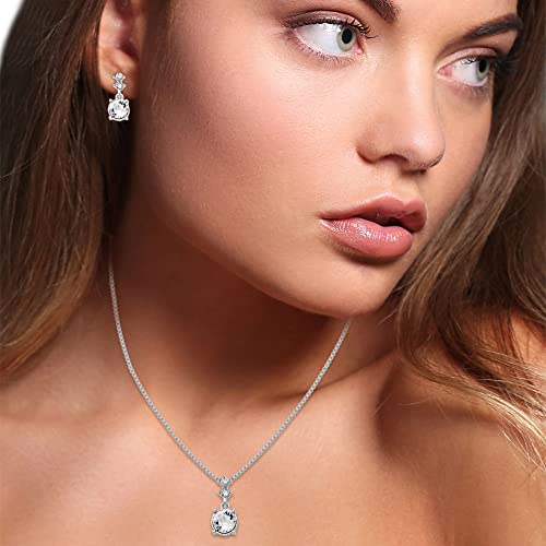 Silver-Tone Crystal Necklace and Earrings Set by Nine West