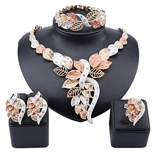 Colorful African Dubai Gold Jewelry Set for Women