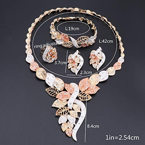 Colorful African Dubai Gold Jewelry Set for Women
