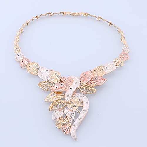 Colorful African Dubai Gold Jewelry Set for Women