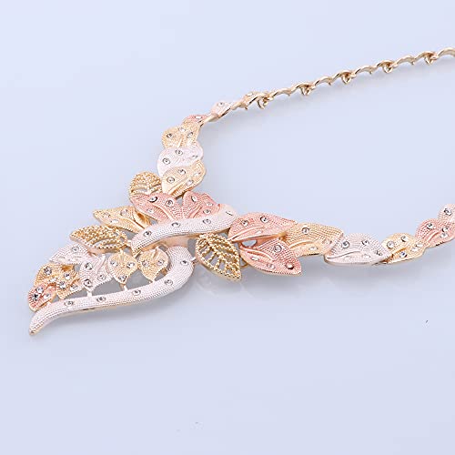 Colorful African Dubai Gold Jewelry Set for Women