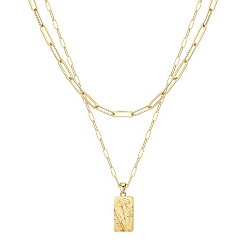 Ava Riley Dainty Gold Flower Pendant Necklace