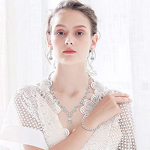 White AAA Cubic Zirconia Jewelry Set for Women
