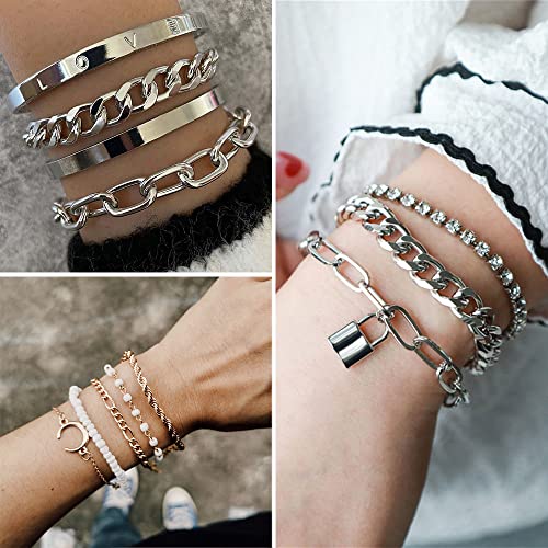 Silver Plated Jewelry Set - Necklaces, Bracelets, Rings