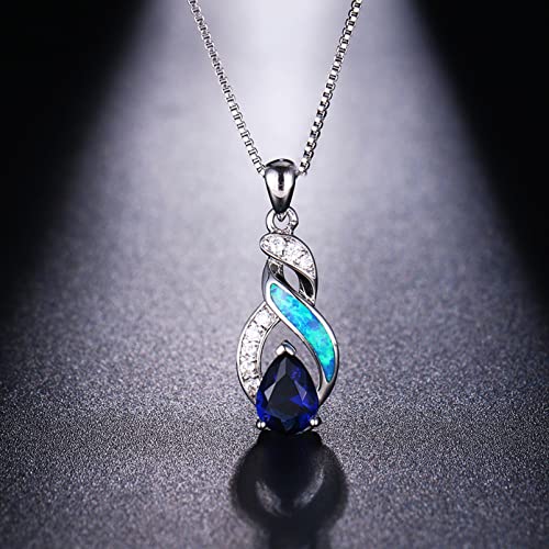 Opal Necklace and Earrings Set for Mother's Day
