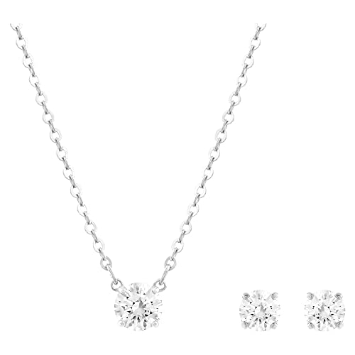 Swarovski Clear Crystal Necklace & Earring Jewelry Set