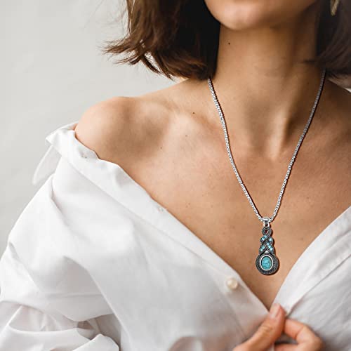Western Turquoise Jewelry Set for Women, Vintage Style