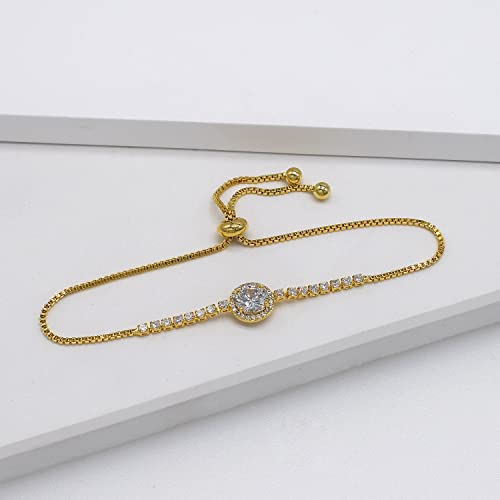 Gold Round Jewelry Set for Women - Bridal & Party