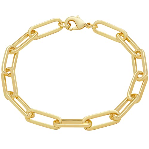 Chunky 14K Gold Plated Chain Link Bracelet
