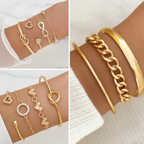 45 PCS Gold Jewelry Set for Women - Trendy