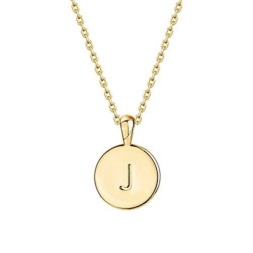 PAVOI 14K Gold Plated Initial Necklace for Women