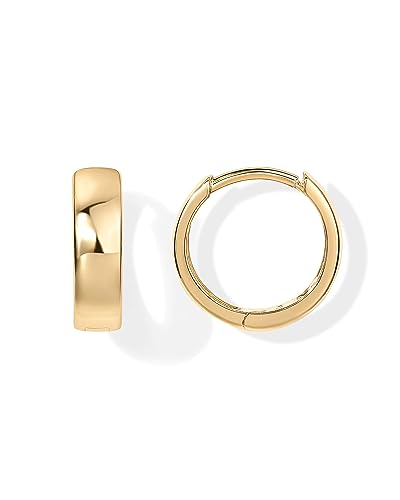 Small Hoop Earrings in 14K Yellow Gold Plated