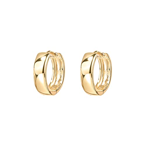 Small Hoop Earrings in 14K Yellow Gold Plated