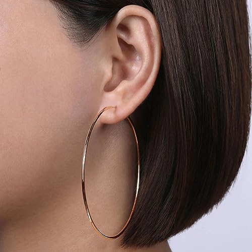 Golden Hoop Earrings Set for Women, 3 Colors