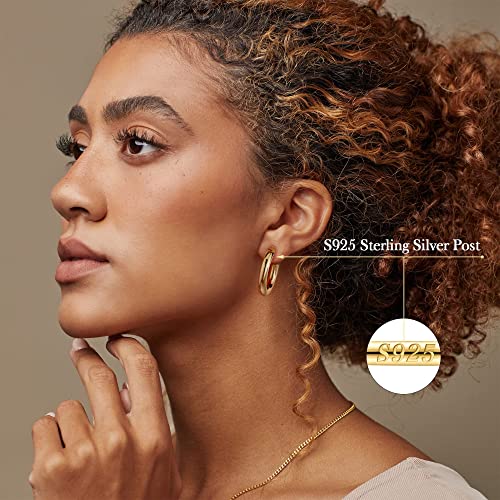 Trendy Gold Plated Hoop Earrings for Women