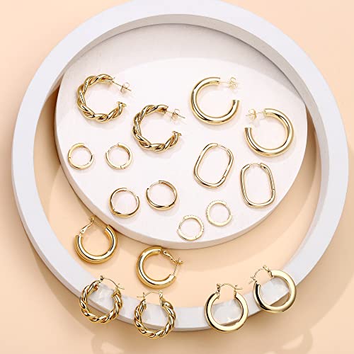 Trendy Gold Plated Hoop Earrings for Women