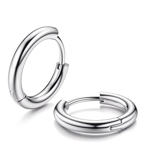 Titanium Hoop Earrings G23 Hypoallergenic Small Huggies