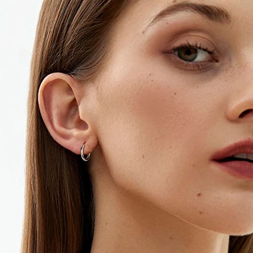 Titanium Hoop Earrings G23 Hypoallergenic Small Huggies