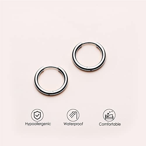 Titanium Hoop Earrings G23 Hypoallergenic Small Huggies