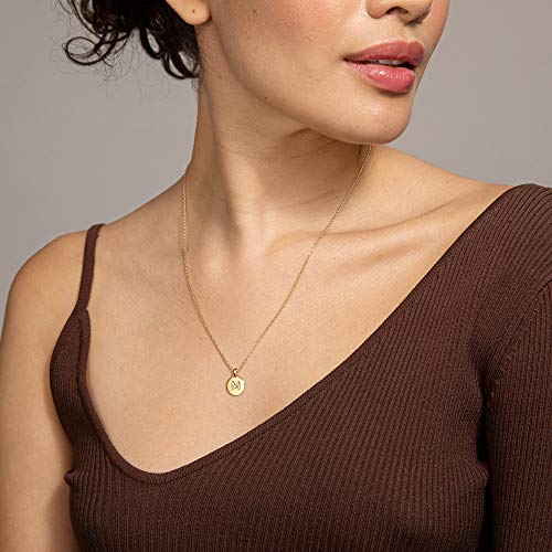 PAVOI 14K Gold Plated Initial Necklace for Women