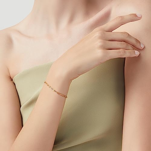 Italian 18K Gold Over Sterling Silver Paperclip Bracelet