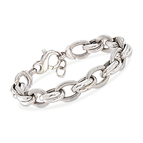 Italian Sterling Silver Multi-Link Bracelet, 8 inch