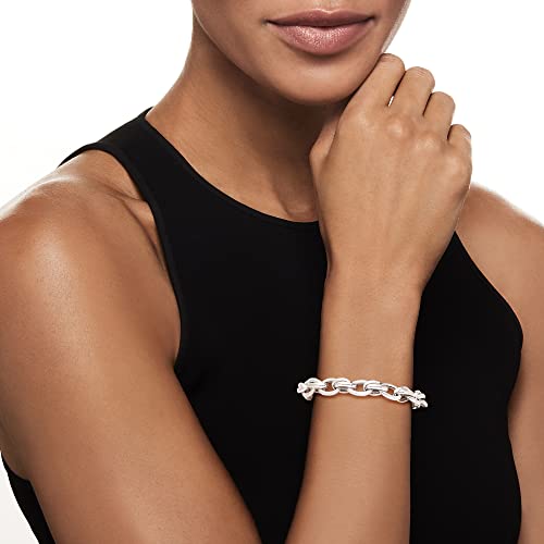 Italian Sterling Silver Multi-Link Bracelet, 8 inch